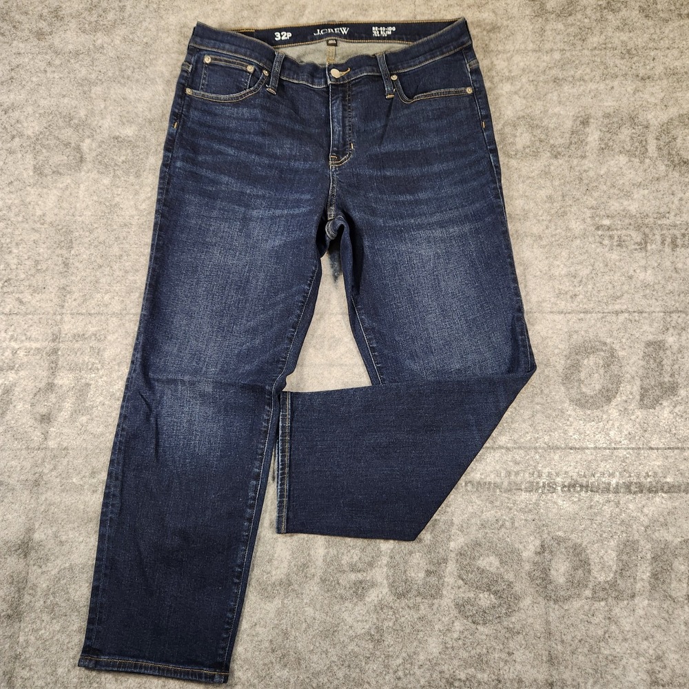 J.Crew jeans women's 32p Blue straight high rise (34x25.5) slim stretch